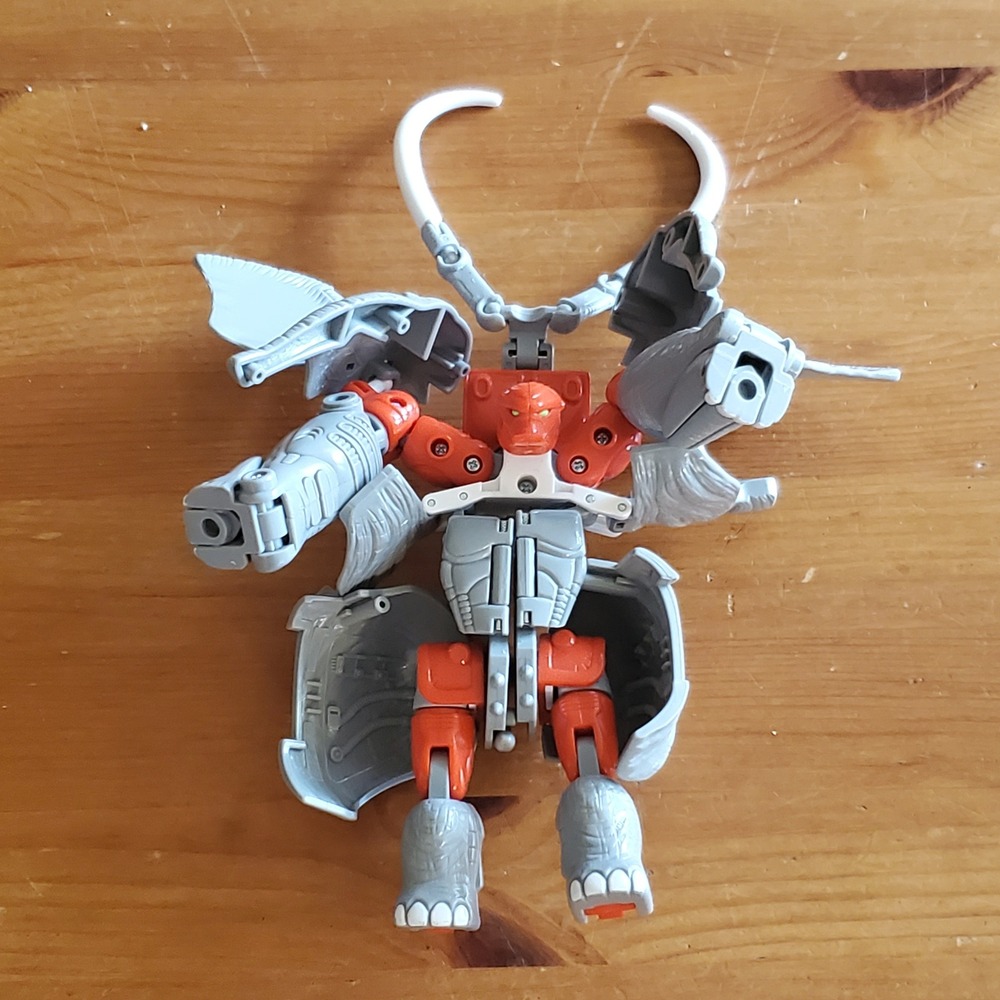 Hasbro Transformers Beast Wars MAGNABOSS IRONHIDE Elephant 1997 w/Tusks Complete - Picture 8 of 9